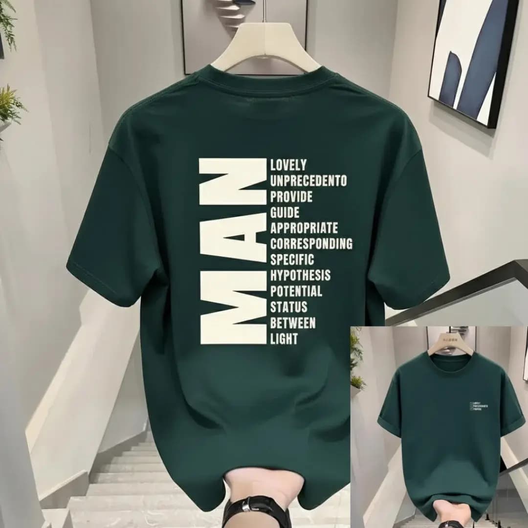 Premium Drop Shoulder T-Shirt-bottlegreen | For Man