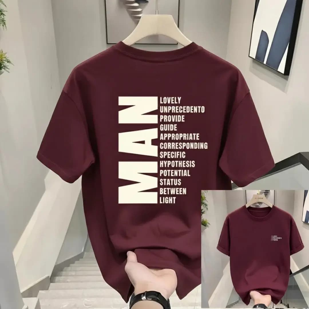 Premium Drop Shoulder T-Shirt-Maroon | For Man