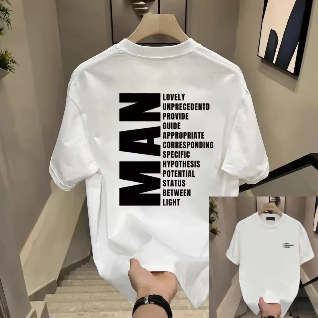 Premium Drop Shoulder T-Shirt-White | For Man