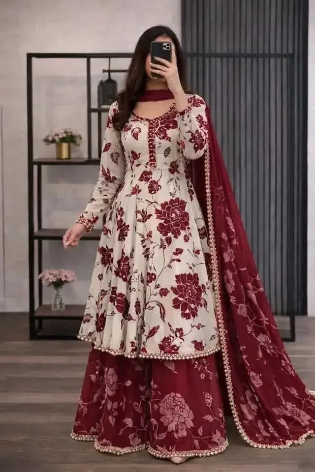 Golap Gown Three Piece | Stylish Cotton Ladies Three Piece