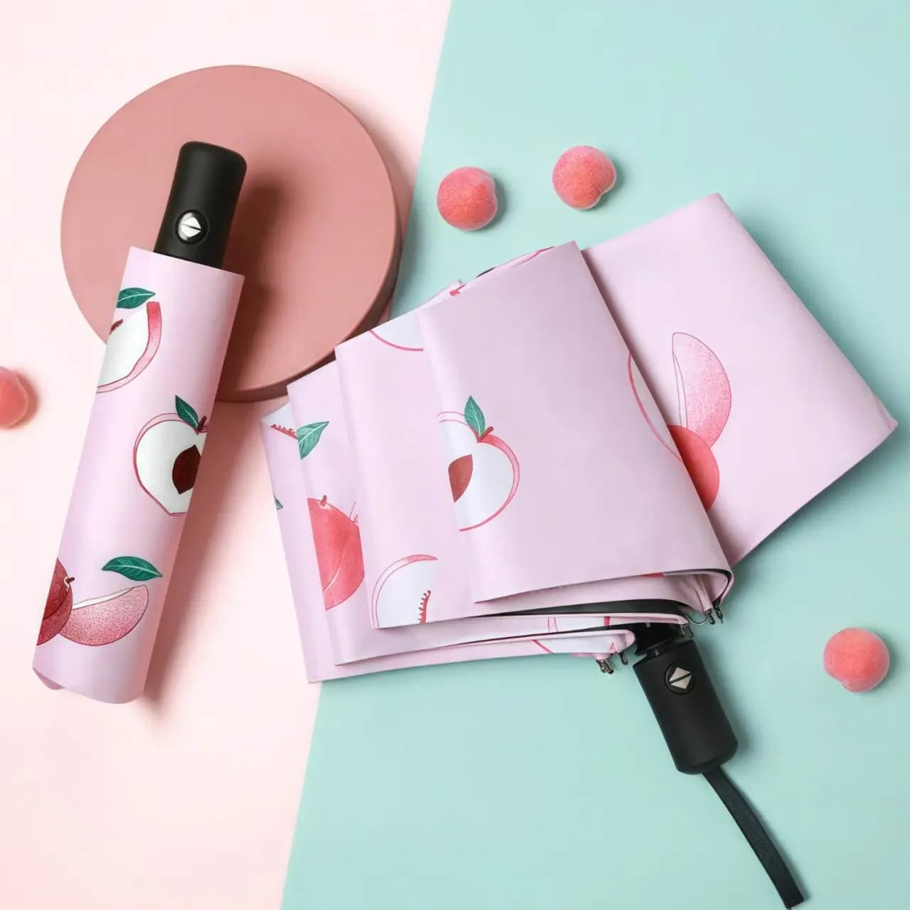 Fruit Series Compact Auto Open & Close Printed Umbrella