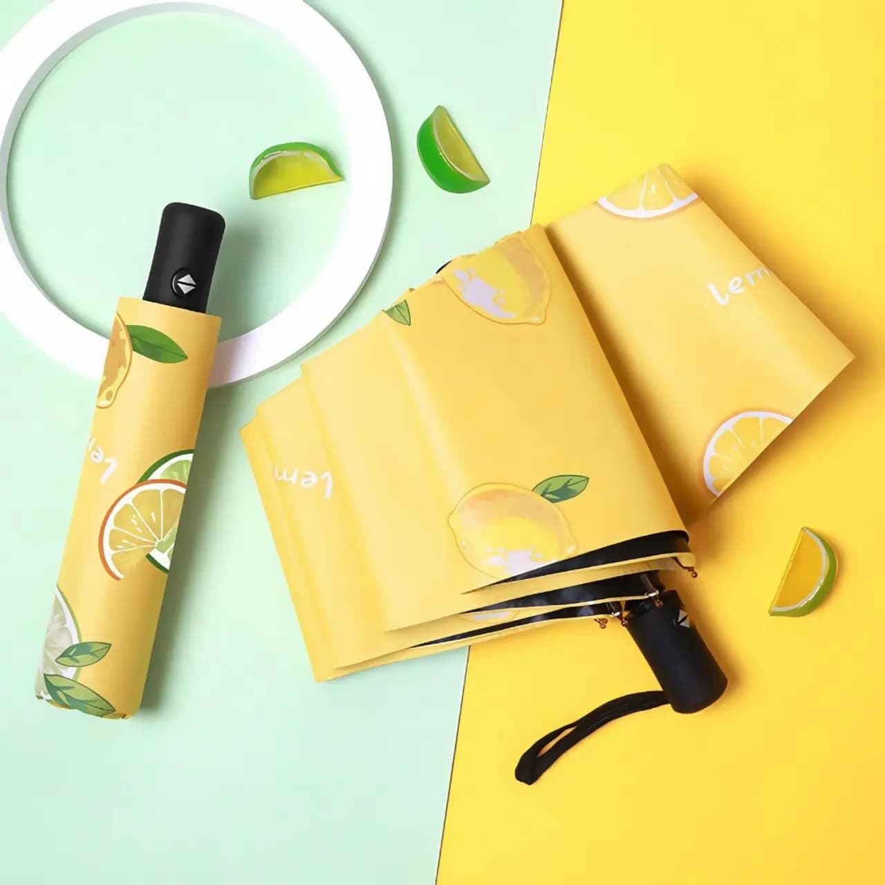 Fruit Series Compact Auto Open & Close Printed Umbrella