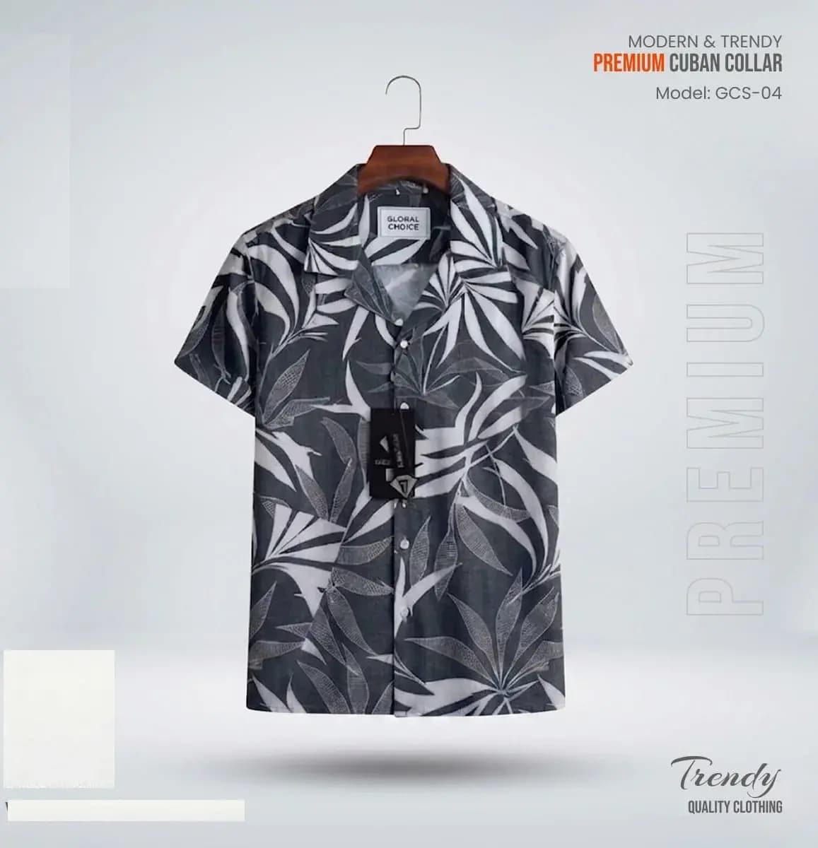 Premium Short Sleeve Cuban Collar Shirt 100% Cotton